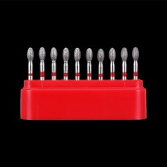 10Pcs AZDENT Dental Carbide Burs FG557Cross Cut Cylinder Fissure for Handpiece