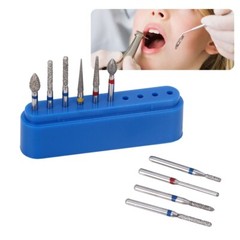 10pcs Dental Diamond Burs High Speed FG-112 Crown Preparation Anterior Teeth Kit