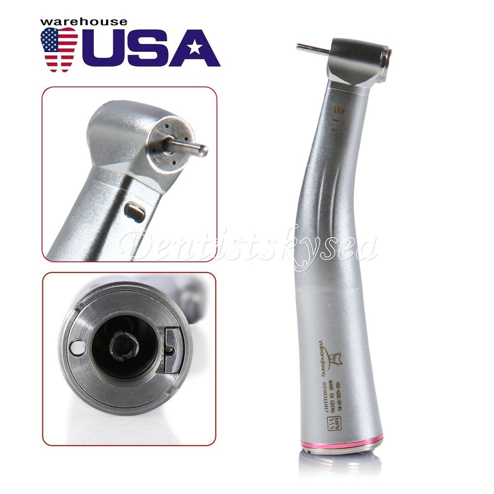 YBB Dental 1:5 Increasing Contra Angle Optic LED Handpiece Fit Electric Motor