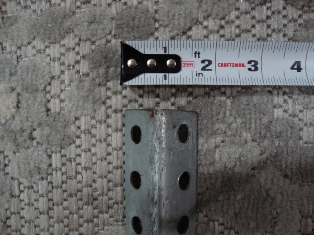 Punched Angle ( piece ) Zinc Plated 1-1/4″ X 36″, #18 gauge, Steel