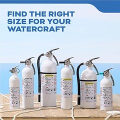 Fire Extinguisher for Boats – Single Use 5BC Marine Safety Compact Emergency
