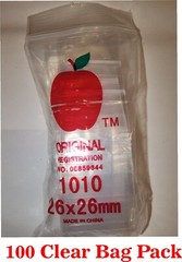 Apple 1010 1″x1″ Plastic Bags Baggies Jewelry Ziplock Zipper Stamp Bags lot