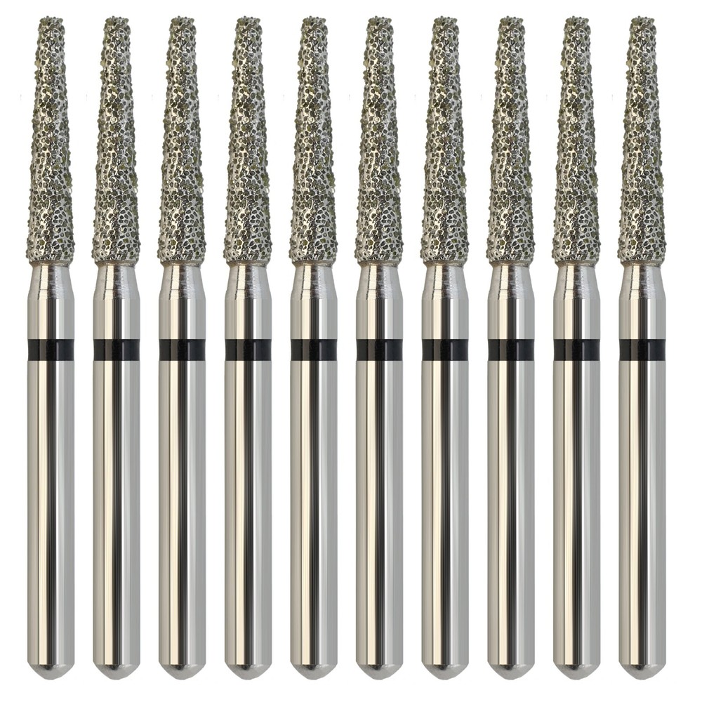 Multi-Use Dental Diamonds Round End Taper Burs FG 856/016SC Super Coarse Black