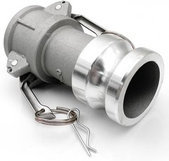 Type DA1520 Aluminum Camlock Fitting 1.5 Inch Female x 2 Inch Male Coupling