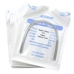 dental Orthodo super elástico niti redondear alambre ovoide/naturaleza/cuadrado