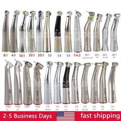 Dental 1:1/1:4.2/1:5 LED Fiber Optic Contra Angle Handpiece Fit E-type Motors