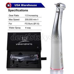 1/5/10 Dental 1:5 Increasing Fiber Optic Contra Angle Handpiece Standard Head