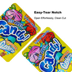 3.5g 100pcs Mixed Holographic Design Mylar Bags Smell Proof Resealable Pouches