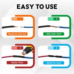 Heat Shrink Tubing 1/4″ (6.4mm) Dual Wall Adhesive Lined 59 Feet – Waterproof
