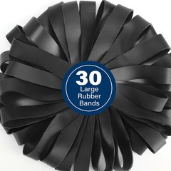 30PCS Large Rubber Bands Heavy Duty Size #107 Black Elastic Long Rubber Bands