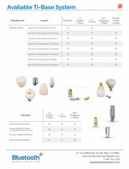 Titanium Ti-base Dental abutment “We have Major Implant SYSTEM”