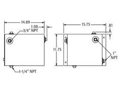 7 GALLON SIDE MOUNT STEEL RESERVOIR smr7s