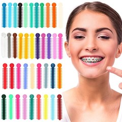 45 Color Dental Elastic Ligature Ties Rubber Power Bands for Orthodontic Braces