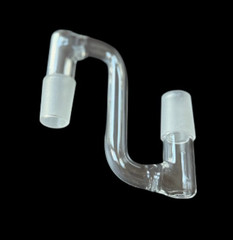 Glass S Drop Down Adapter – 14mm – 18mm – Male/Female Joint – Multiple Sizes USA