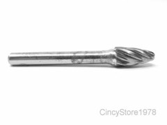 SF3NF Aluminum Tree Shape Carbide Burr Bur Cutting Tool Die Grinder Bit 1/4″