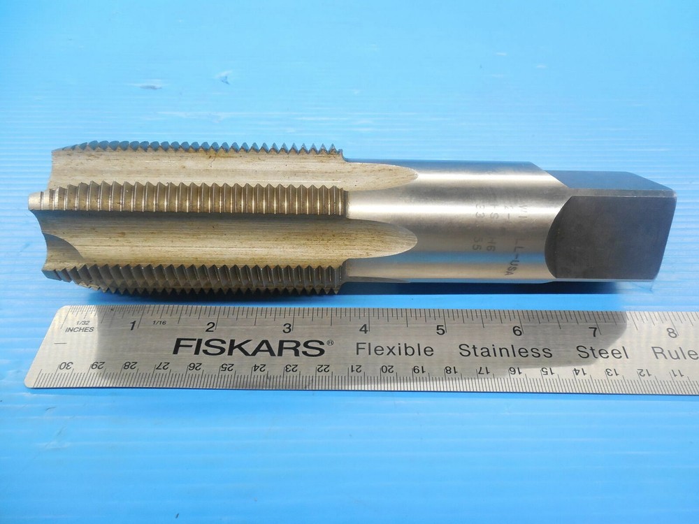 2″ 8 H6 HSS SPIRAL POINT 6 FLUTE TAP WIDELL USA MADE 332155 MACHINE TOOLING 2.0