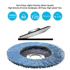 10 Pcs Flap Discs 40 Grit 4 1/2â€X7/8â€ Grinding Wheel Flapper Wheel for Di…