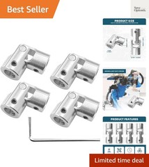 4 Pcs 8mm to 8mm Universal Joint Shaft Coupling Rotatable Metal Shaf Coupling…