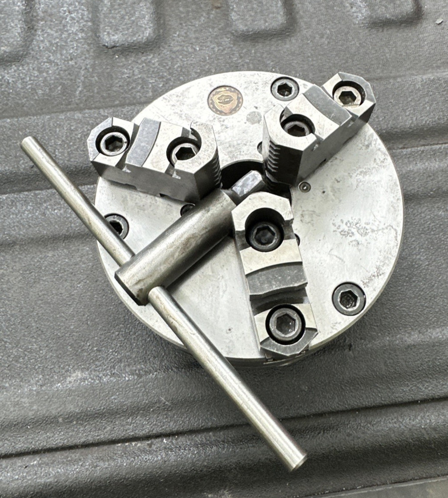 Hardinge Taper 6-1/4″ Bison 3 Jaw (2pc) Metal Lathe Chuck Poland Adjustru
