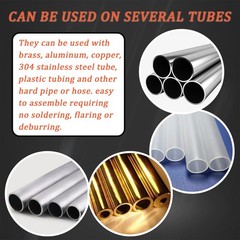 Brass Compression Sleeves Ferrules & Insert 230 PCS 1/8 to 1/2 inch