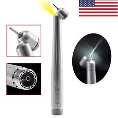 Dental 45° Angle Degree LED Light push button head optic fiber handpiece 2H USA
