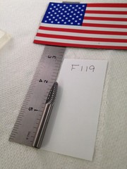 1 NEW FALCON / SGS 1/4″ SHANK CARBIDE BURR SF-1 tree SINGLE CUT 3/4″ LOC (F119)