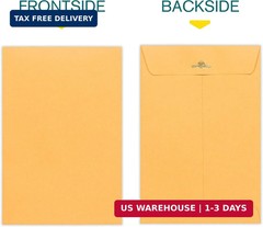 6×9 Clasp Envelopes – 10 Pack Brown Kraft Catalog Envelopes with Clasp Closure &