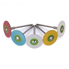 5 Types Dental Rubber Diamond Polisher Wheel Disc HP For Porcelain/Zirconia 26MM