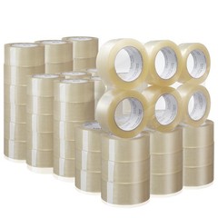 72 Rolls Carton Sealing Clear Packing Tape Box Shipping – 2 mil 2″ x 110 Yards