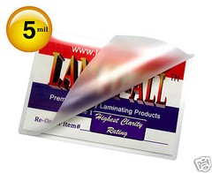 LAM-IT-ALL Hot 5 Mil Business Card Laminating Pouches 2.25 x 3.75 [100/pk] Clear