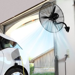 30″ Oscillating Wall Fan, 12974 CFM High Velocity Industrial Heavy Duty Shop Fan