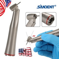 Dental Optic Fiber 1:4.2 Increasing Handpiece 45°Angle Fit FG 1.6mm burs For NSK