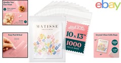 Transparent 10×13 Self-Sealing Cello Bags for Storage and Packaging – 1000 Count