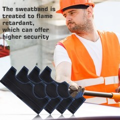 4 Pack Hard Hat Sweatband Flame Retardant Cotton Washable Reusable Liner for…