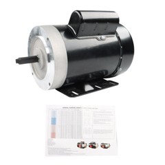 1/2 HP Electric Motor 56C Frame 1750 RPM 1 Phase TEFC 60Hz General Purpose