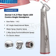 abdent 45° Angle Head Contra Angle LED Optic 1:4.2 Handpiece Inner Water Spray