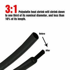 10 ft Dual Wall Adhesive Glue Lined Φ1/4″ (6.4mm) Heat Shrink Tubing 3:1 Ratio