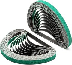 SATC 10 Pack 1/2″ x 18″ Zirconia Sanding Belts 36 Grit for Air File Belt Sander