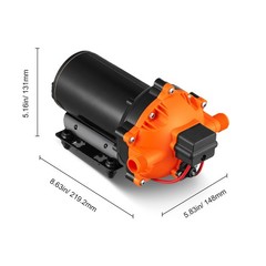 VEVOR 12V Water Pressure Diaphragm Pump Self-Priming Pump 70 PSI 5.5 GPM Boat RV