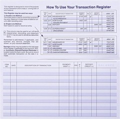 24 PCS Checkbook Registers Easy to Read Personal Check Registers