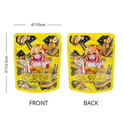 3.5g Mixed Resealable Zip Seal Mylar Bags Smell Proof Food Candy Bags 100pcs