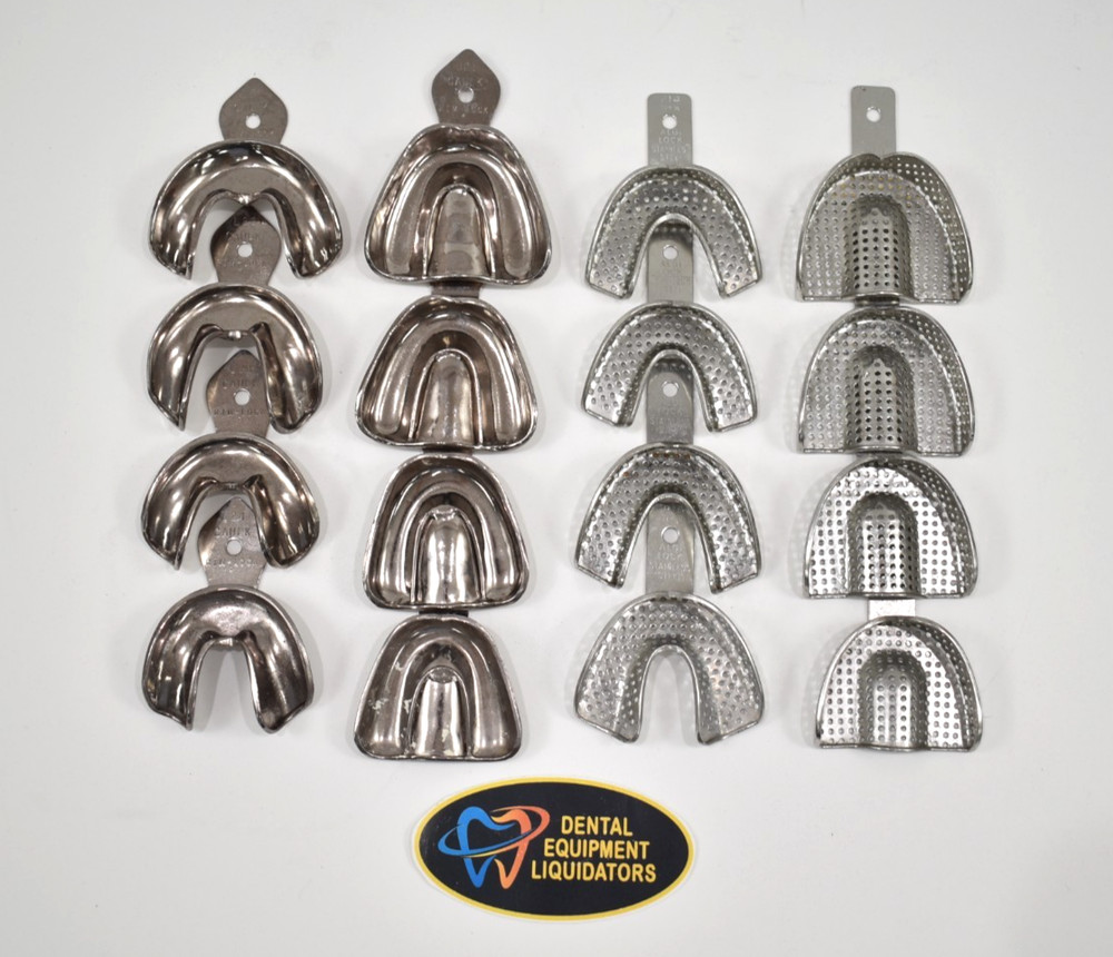 Dental Impression Trays 16 Pieces – Autoclavable – UPPER & LOWER as Listed