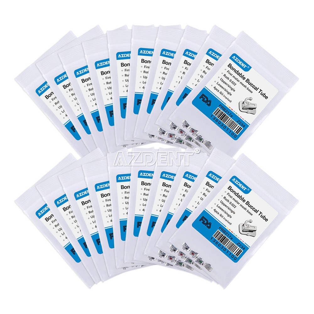 AZDENT Orthodontic Buccal Tube 1st Molar Roth.022 Bondable Non-Conv