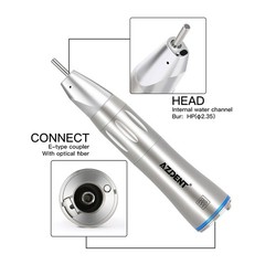 AZDENT Dental 1:1 Fiber Optic Surgical Straight Nose Cone Low Speed Handpiece