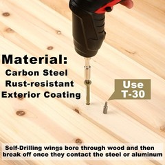 100 Pcs #14 x 3-1/4″ Trailer Deck Screws, Bulk Self Tapping, Wood to Metal, Star