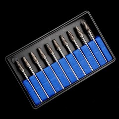 10 Pcs Dental Tungsten Carbide Steel Burs Acrylic Coarse Cutters 2.35mm L4 F6