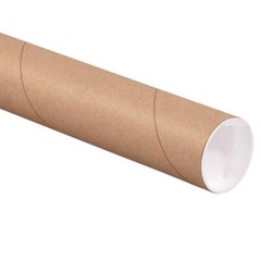 Premium Kraft Mailing Shipping Poster Tubes with Plastic End Caps 4″ x 30″