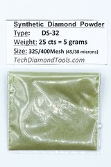 TechDiamondTools Diamond Powder 325 Grit 45-38 Microns, 25 cts = 5 Grams
