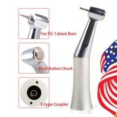 10*NSK Style Dental Slow Low Speed Push Contra Angle Handpiece Fit FG 1.6mm Burs