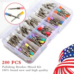 200Pcs Dental Nylon Materials Closure Flat Polishing Prophylaxis Brushes